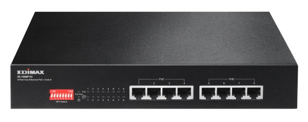 Edimax Ethernet Switch 8Port Fast 8x PoE+ Ports 150W