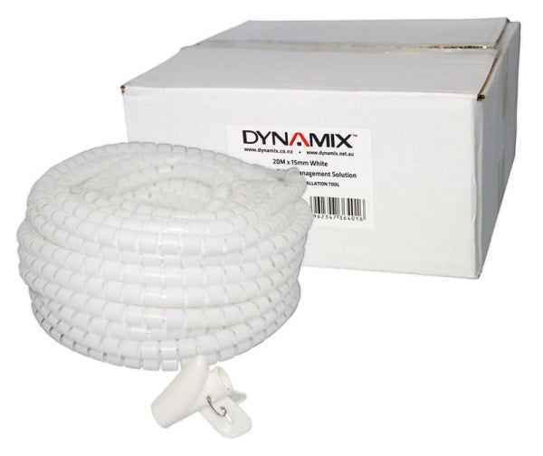 Easy Wrap 15mm x 20m Cable Tidy White