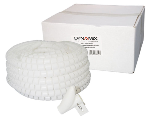 Easy Wrap 20mm x 20m Cable Tidy White