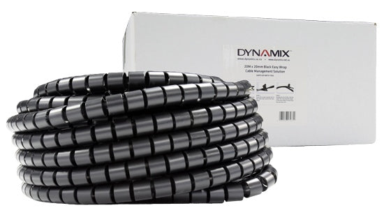 Easy Wrap 20mm x 20m Cable Tidy Black