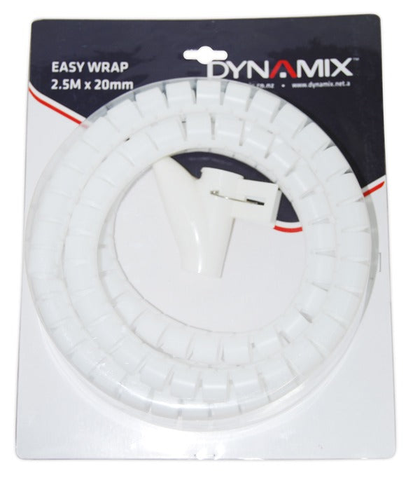 Easy Wrap 20mm x 2.5m Cable Tidy White