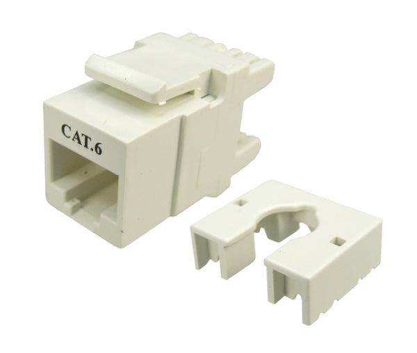 Keystone Jack RJ45 Cat6 180Deg 110 Faceplate T568A/T568B