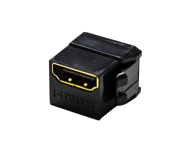 Mini Coupler HDMI 2.0 19.2mm Gold-Plated Black