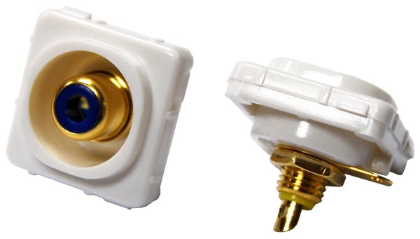 Amdex RCA to Solder Connector Blue Gold Plated