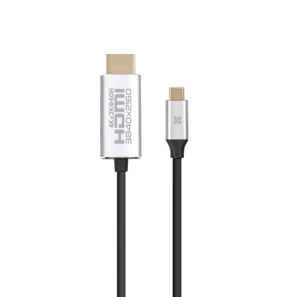 Promate Lead HDMI to USB-C Gold Plated 1.8m Grey