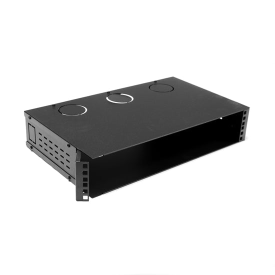 Wall Bracket Hinged 2U 300mm Deep 19in Encl Lid & Base