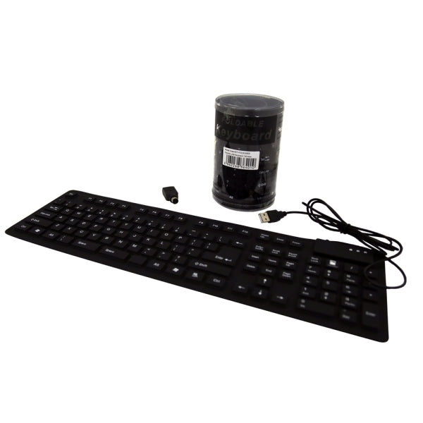 Flexible Keyboard USB 108 Keys Black