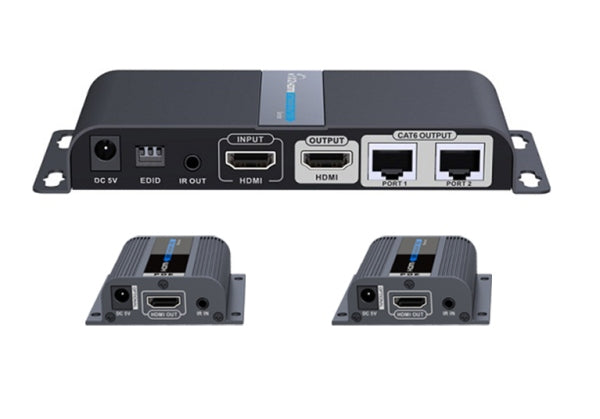 Lenkeng HDMI Extender 1x HDMI In 2x RJ45 Out & 2x Receivers