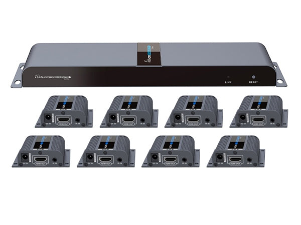 Lenkeng HDMI Extender 1x HDMI In 8x RJ45 Out & 8x Receivers