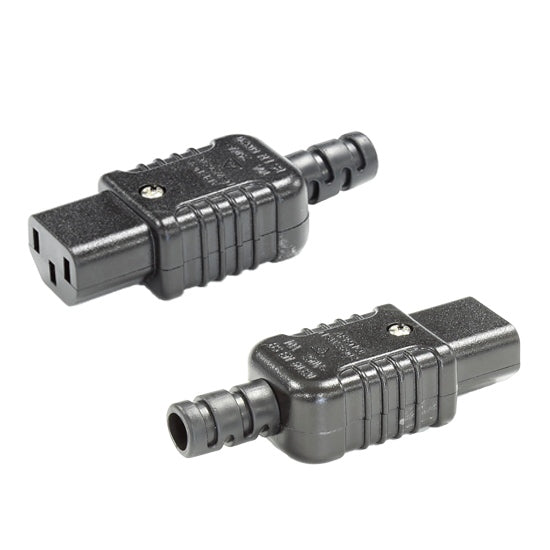 Plug IEC Female C13 Rewireable Black