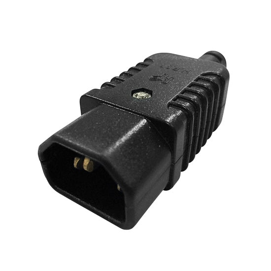 Plug IEC Male C14 Rewireable Black