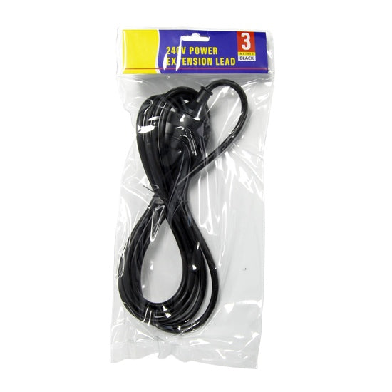 Power Lead 3m Packed Black