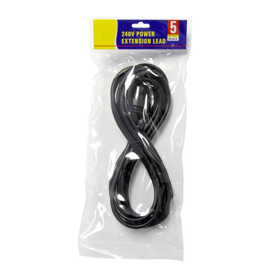 Power Lead 5m Packed Black