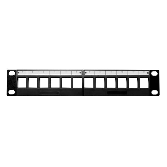 Mini Patch Panel Unloaded 12Port for 10in Cabinet