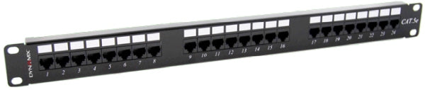 Patch Panel 24Port Cat5e UTP TypeA 110 T568A & T568B Wiring