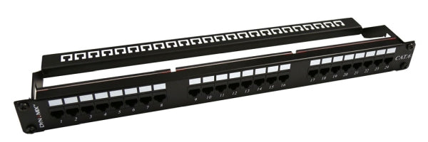 Patch Panel 24Port Cat6 UTP Typea Label Kit Support Bar