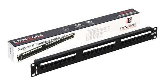 Patch Panel 24Port Cat6 UTP Type A with Plastic Label Kit