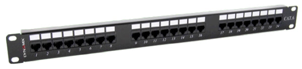 Patch Panel 24Port Cat6 UTP TypeA 110 T568A & T568B Wiring