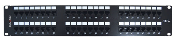 Patch Panel 48Port Cat6 UTP TypeA 110 T568A & T568B Wiring