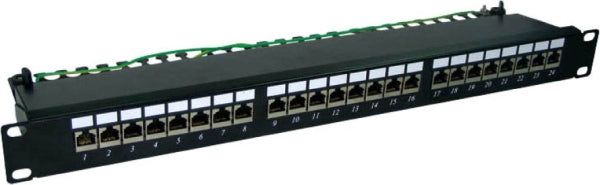 Patch Panel 24Port Cat6 Shielded 19in