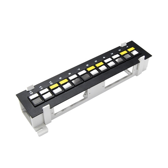 Mini Patch Panel 12Port Cat6 Unloaded
