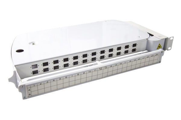 Patch Panel 19in 1U Rotary 24P SC Simplex Adapt Unloaded