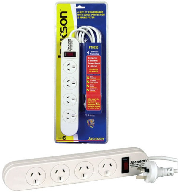 Jackson Power Board 4Way Protected Blister Pack