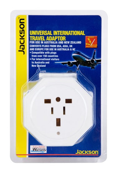 Jackson Travel Adaptor US UK European to NZ Protected