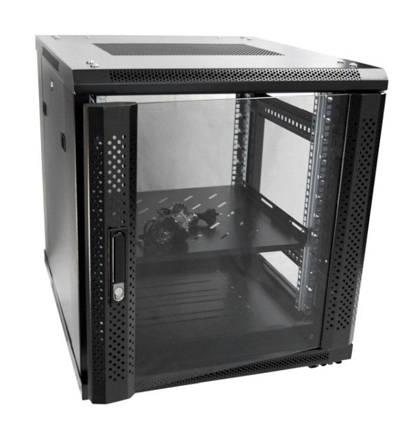 Server Cabinet 12RU 600 x 700 x 655mm 1x Shelf 4x Fans