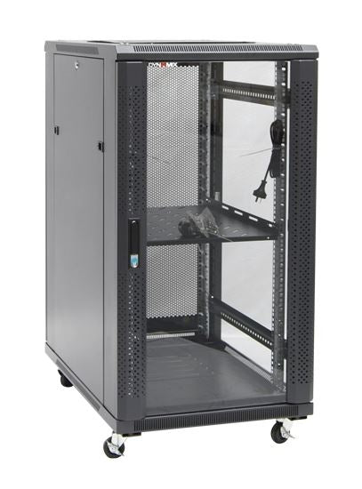 Server Cabinet 22RU 600 x 600 x 1166mm 1x Shelf 2x Fans