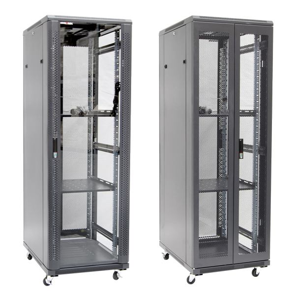 Server Cabinet 37RU 600 x 800 x 1833mm 2x Shelf 2x Fans