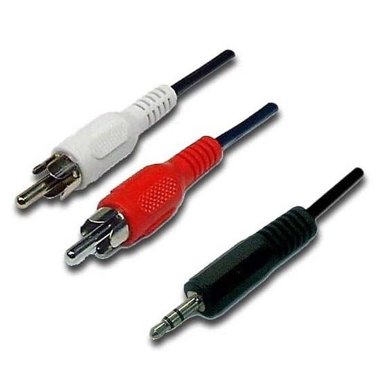 Lead Stereo Plug 3.5mm to 2x RCA Plug 10m