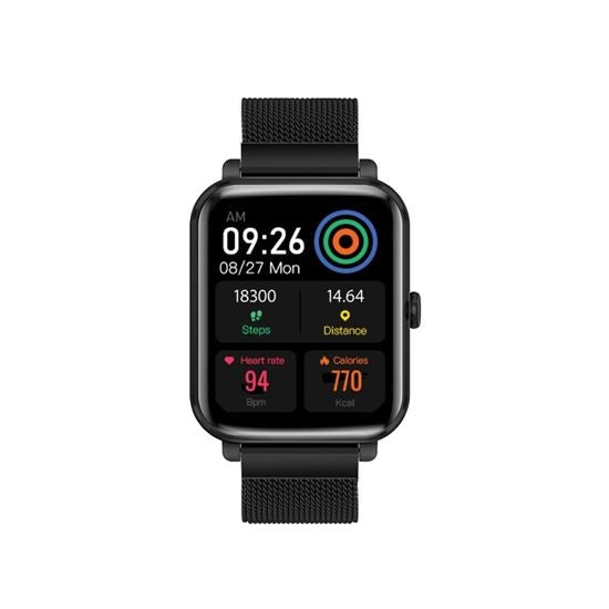 Smart Watch with Fitness Tracker & Media Storage Black