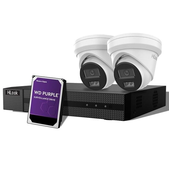 Hilook CCTV 2 x 6MP 4-Channel 4-Camera IP Surveillance Kit