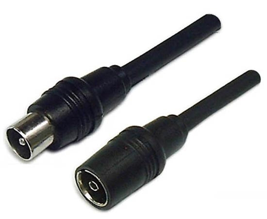 Lead RF Coaxial Male to Female 2m