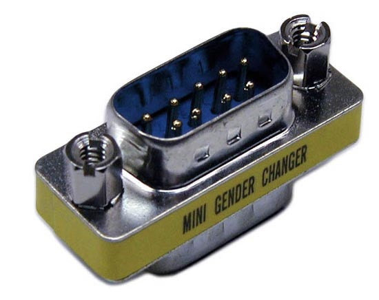 Mini Gender Changer Male/Male DB9