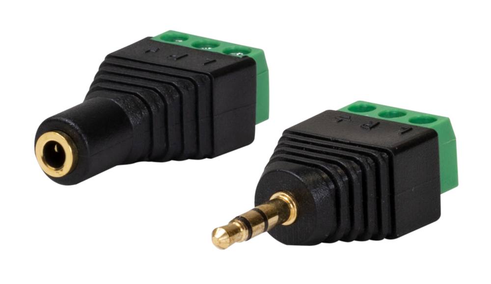 Adaptor Wired 3.5mm Stereo to Wired PAIR (Male and Female)