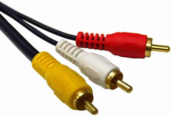 Lead RCA AV 3x RCA Plug 15m Shielded RG59