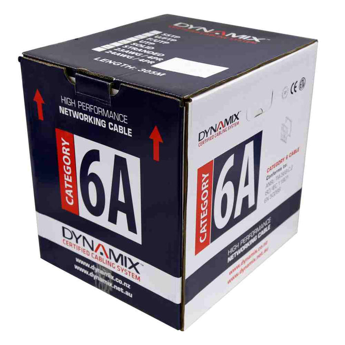 Cable Cat6A F/UTP 4Pair 500Mhz White 305m (Metre)