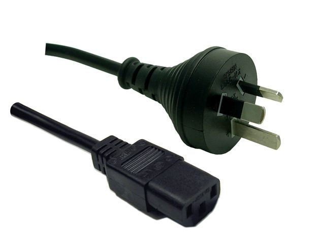 Power Cord 1m Black 3Pin Plug to IEC Female Connector