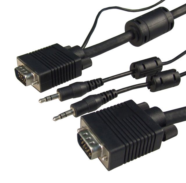 Lead VGA Male/Male 5m with 3.5mm Audio