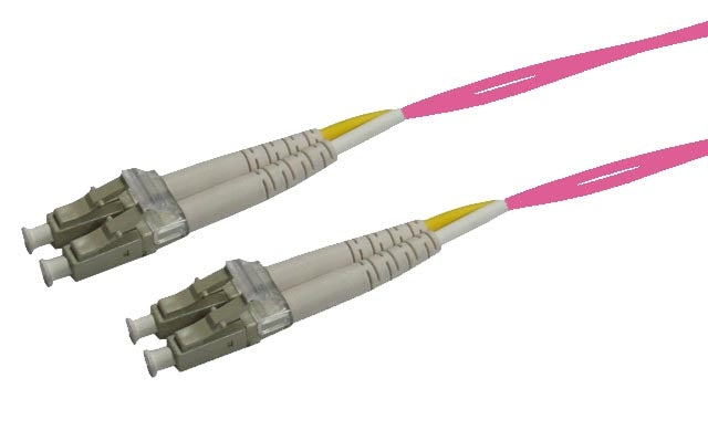 Fibre Patch Lead LC-LC OM4 Duplex MM 1m 50 Micron
