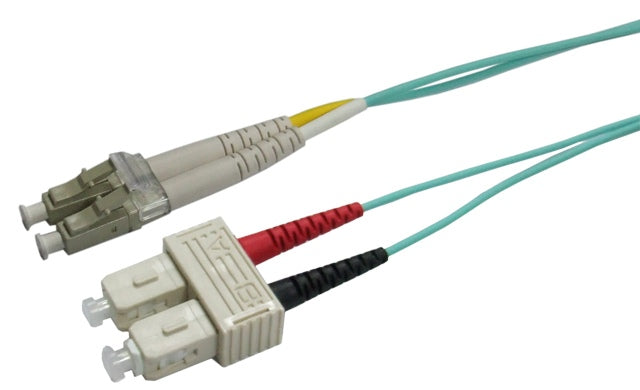 Fibre Patch Lead LC-SC OM3 Duplex MM 1m 50 Micron