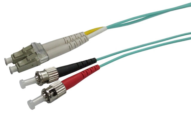 Fibre Patch Lead LC-ST OM3 Duplex MM 2m 50 Micron