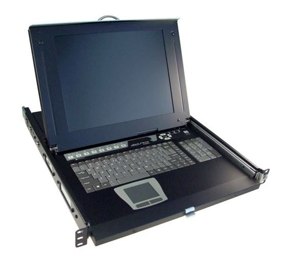 Rextron All-In-1 Integrated LCD KVM Drawer 17in Screen 16Pc