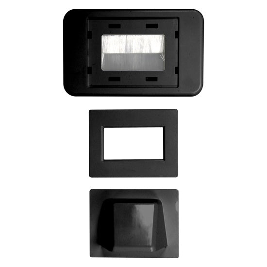 Amdex AV Brush Plate Combo Flush and Bullnose Black