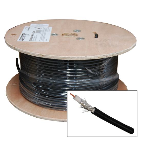 Cable RG6 Shielded 18AWG 75Ohm Sky Black 100m (Metre)