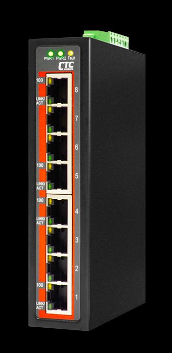 Union Ethernet Sw 8Port 10/100 Base-T -40-75Deg
