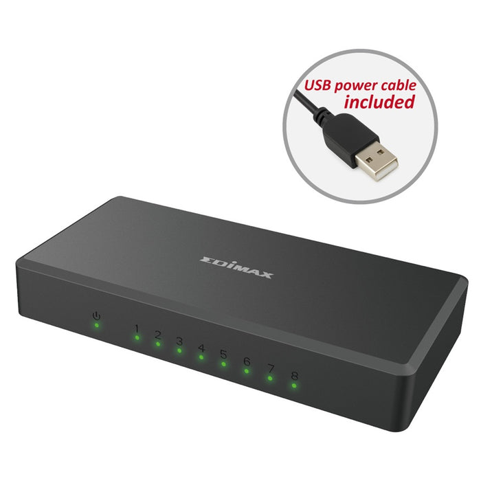 Edimax Unmanaged Switch 8Port 10/100/1000 Gigabit V4 Desktop