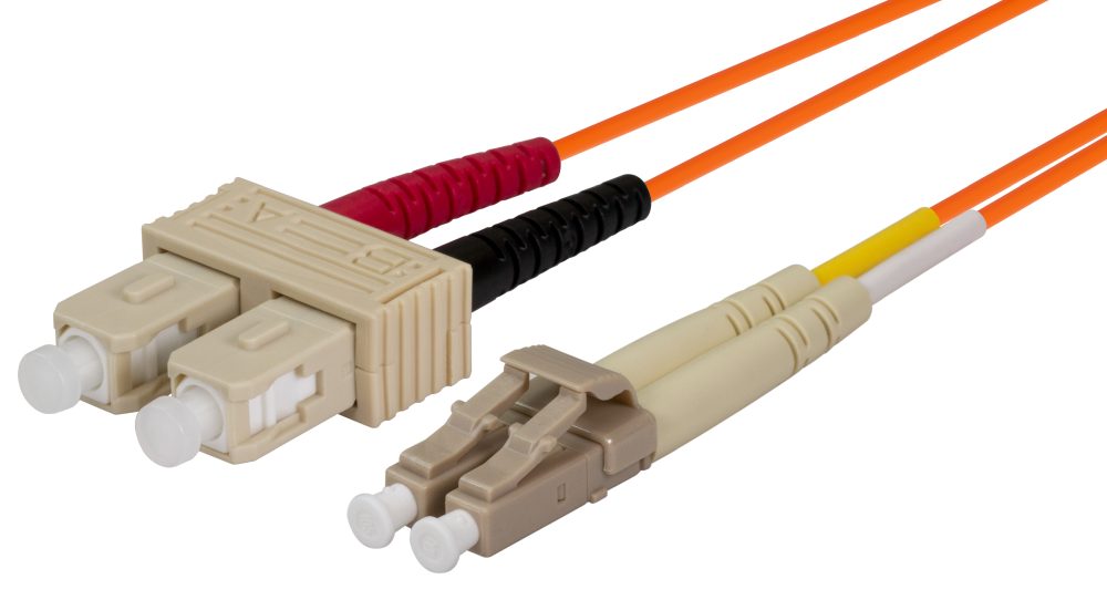 Fibre Patch Lead LC-SC OM1 Duplex MM 10m 62.5 Micron